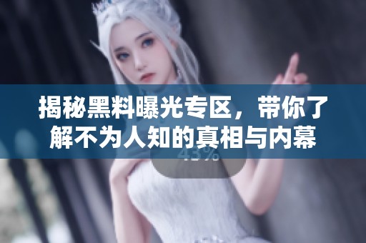 揭秘黑料曝光专区，带你了解不为人知的真相与内幕