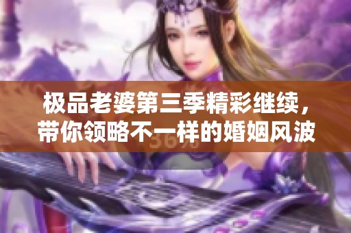 极品老婆第三季精彩继续，带你领略不一样的婚姻风波