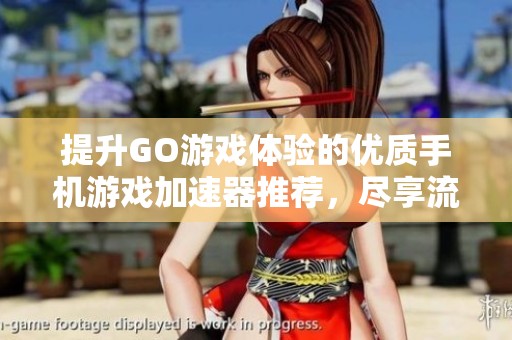 提升GO游戏体验的优质手机游戏加速器推荐，尽享流畅畅玩之旅