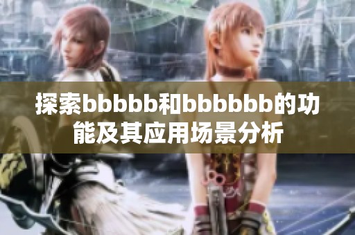 探索bbbbb和bbbbbb的功能及其应用场景分析