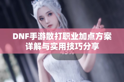 DNF手游散打职业加点方案详解与实用技巧分享