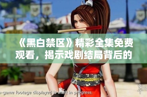 《黑白禁区》精彩全集免费观看，揭示戏剧结局背后的真相与冲突