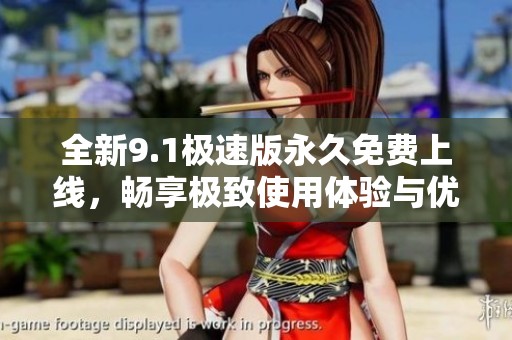 全新9.1极速版永久免费上线，畅享极致使用体验与优化功能