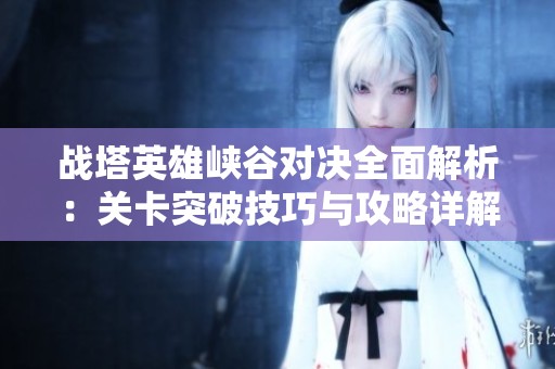 战塔英雄峡谷对决全面解析：关卡突破技巧与攻略详解