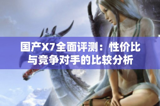 国产X7全面评测：性价比与竞争对手的比较分析