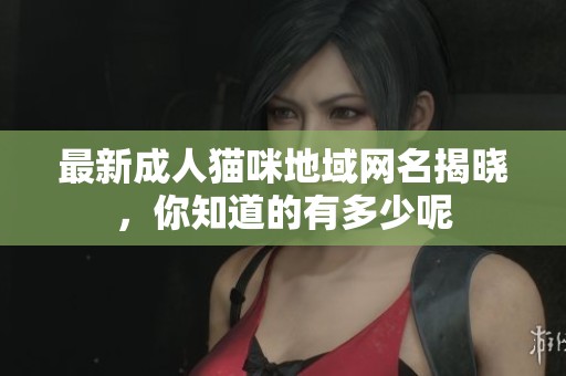 最新成人猫咪地域网名揭晓，你知道的有多少呢