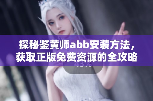 探秘鉴黄师abb安装方法，获取正版免费资源的全攻略