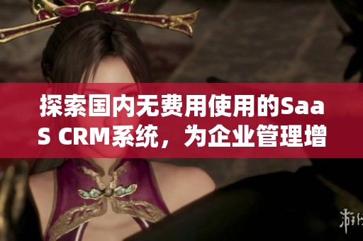 探索国内无费用使用的SaaS CRM系统，为企业管理增添新动力