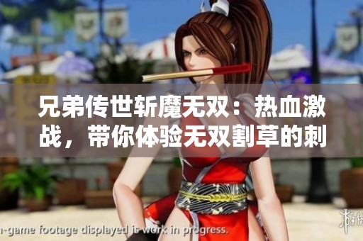 兄弟传世斩魔无双：热血激战，带你体验无双割草的刺激快感