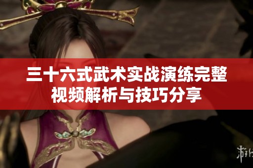 三十六式武术实战演练完整视频解析与技巧分享