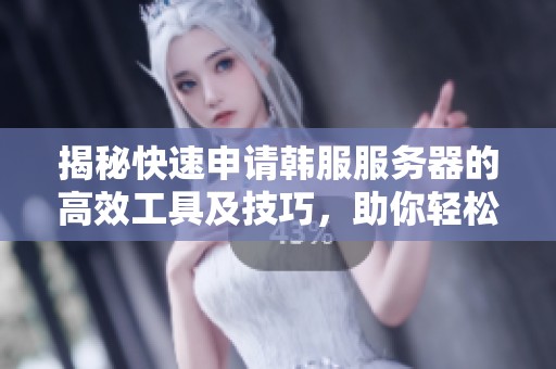 揭秘快速申请韩服服务器的高效工具及技巧，助你轻松上手