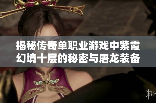 揭秘传奇单职业游戏中紫霞幻境十层的秘密与屠龙装备的获取方法