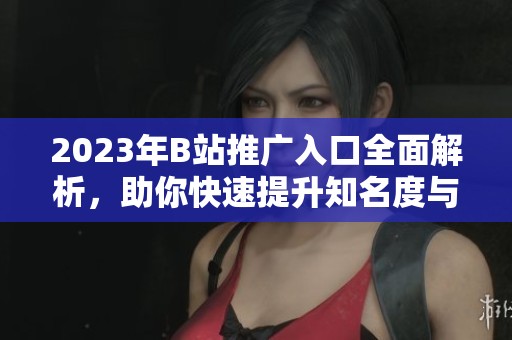2023年B站推广入口全面解析，助你快速提升知名度与流量