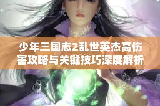 少年三国志2乱世英杰高伤害攻略与关键技巧深度解析