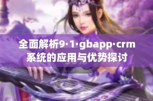 全面解析9·1·gbapp·crm系统的应用与优势探讨