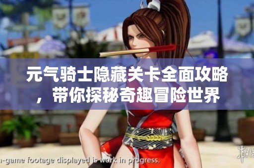 元气骑士隐藏关卡全面攻略，带你探秘奇趣冒险世界