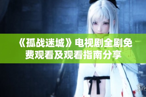 《孤战迷城》电视剧全剧免费观看及观看指南分享