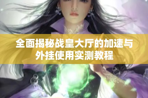 全面揭秘战皇大厅的加速与外挂使用实测教程