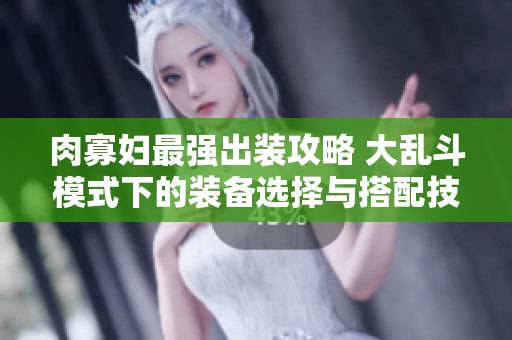 肉寡妇最强出装攻略 大乱斗模式下的装备选择与搭配技巧