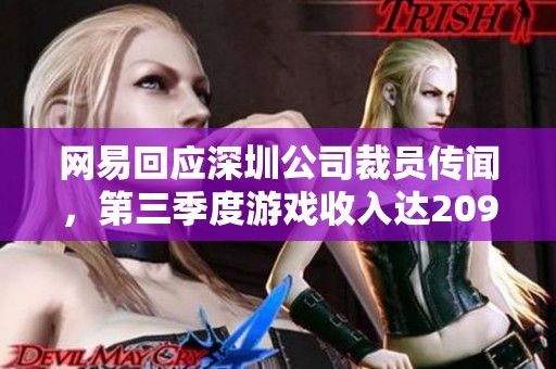 网易回应深圳公司裁员传闻，第三季度游戏收入达209亿元