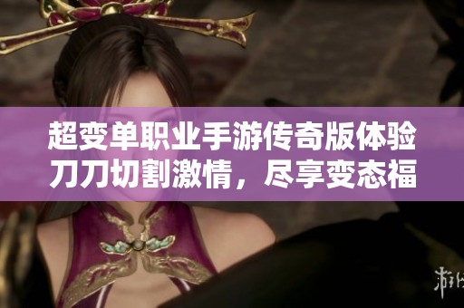 超变单职业手游传奇版体验刀刀切割激情，尽享变态福利与畅快战斗