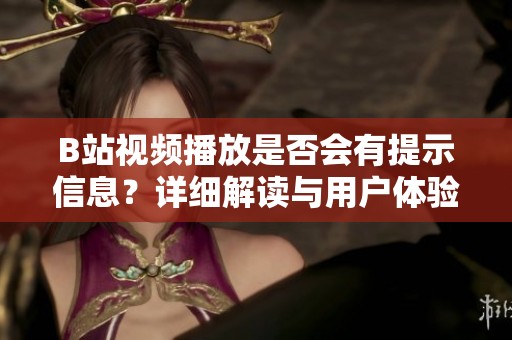 B站视频播放是否会有提示信息？详细解读与用户体验分析