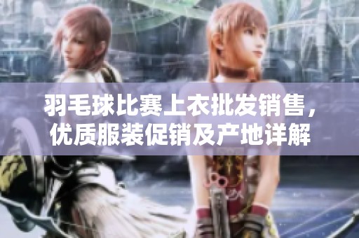 羽毛球比赛上衣批发销售，优质服装促销及产地详解