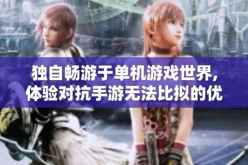 独自畅游于单机游戏世界,体验对抗手游无法比拟的优越魅力