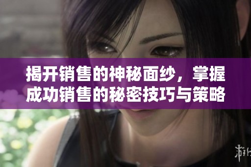 揭开销售的神秘面纱，掌握成功销售的秘密技巧与策略