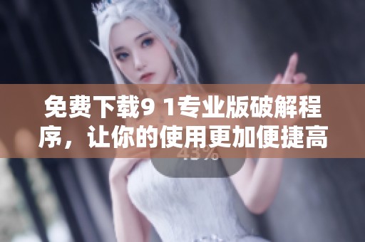 免费下载9 1专业版破解程序，让你的使用更加便捷高效