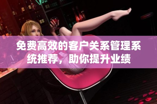 免费高效的客户关系管理系统推荐，助你提升业绩