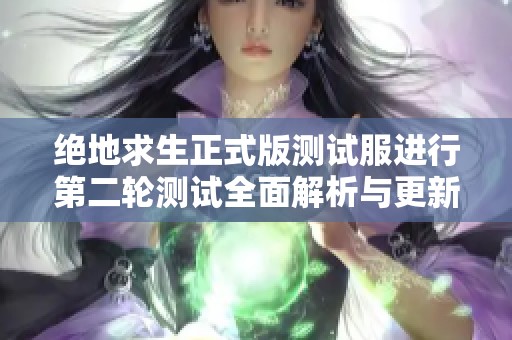 绝地求生正式版测试服进行第二轮测试全面解析与更新详情