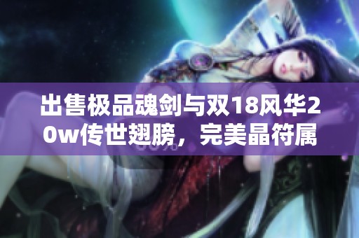 出售极品魂剑与双18风华20w传世翅膀，完美晶符属性土豪装备等你来拿