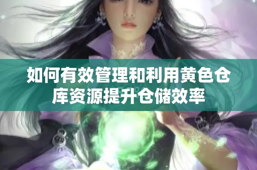 如何有效管理和利用黄色仓库资源提升仓储效率