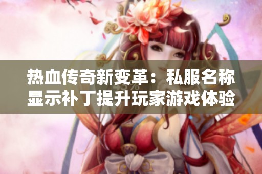 热血传奇新变革：私服名称显示补丁提升玩家游戏体验