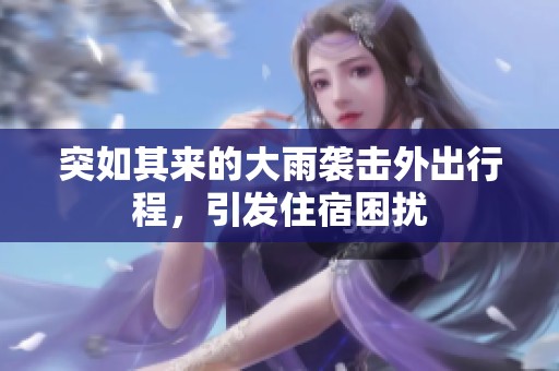 突如其来的大雨袭击外出行程，引发住宿困扰