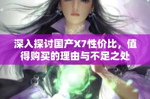 深入探讨国产X7性价比，值得购买的理由与不足之处