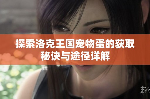 探索洛克王国宠物蛋的获取秘诀与途径详解