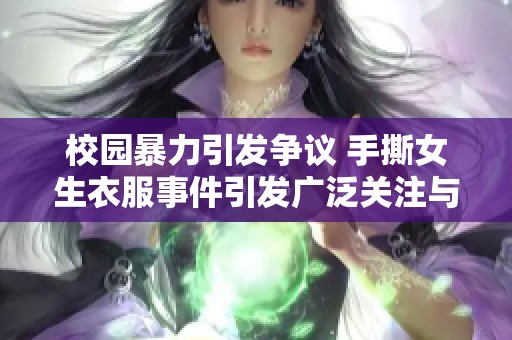 校园暴力引发争议 手撕女生衣服事件引发广泛关注与讨论