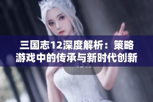 三国志12深度解析：策略游戏中的传承与新时代创新的完美结合