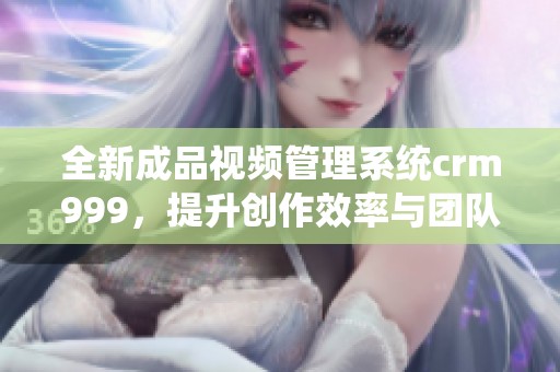 全新成品视频管理系统crm999，提升创作效率与团队协作