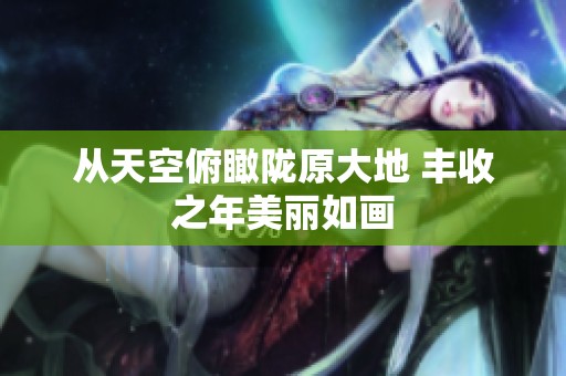从天空俯瞰陇原大地 丰收之年美丽如画