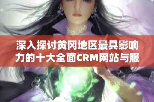 深入探讨黄冈地区最具影响力的十大全面CRM网站与服务平台