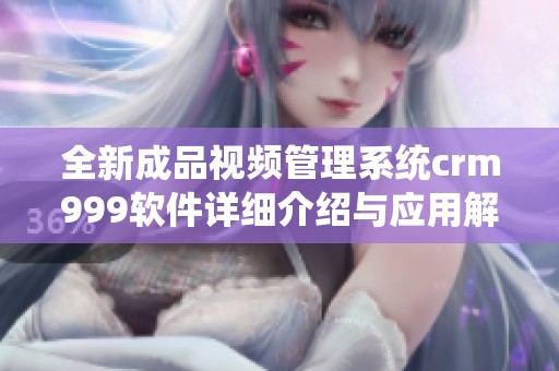 全新成品视频管理系统crm999软件详细介绍与应用解析
