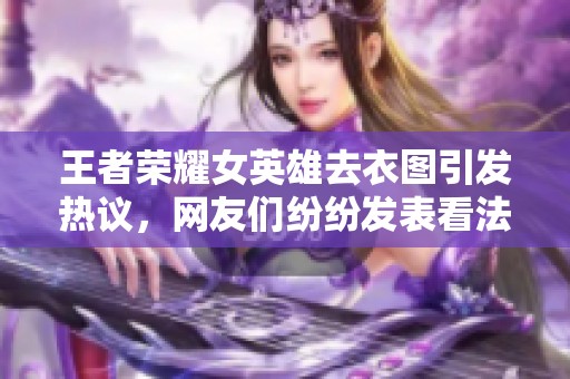 王者荣耀女英雄去衣图引发热议，网友们纷纷发表看法